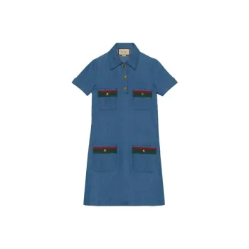 GUCCI Web detail Denim Dress