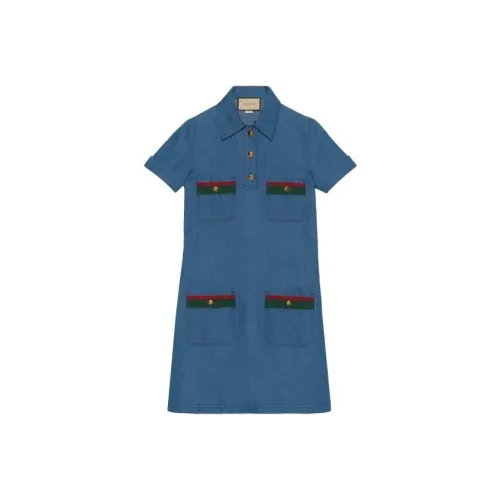 GUCCI Web detail Denim Dress