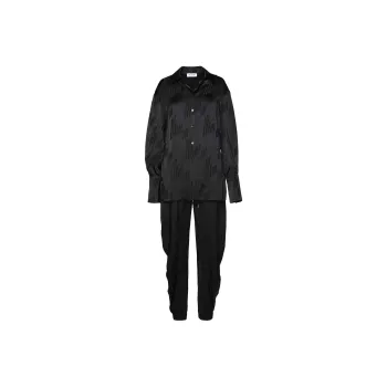 The Attico Logo Jacquard Long-Sleeved Jumpsuit