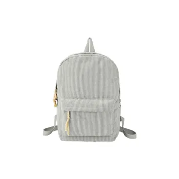 GEERDUN Corduroy Backpack Unisex Ecru, Gray, Black, Ginger Yellow, Green, Blue