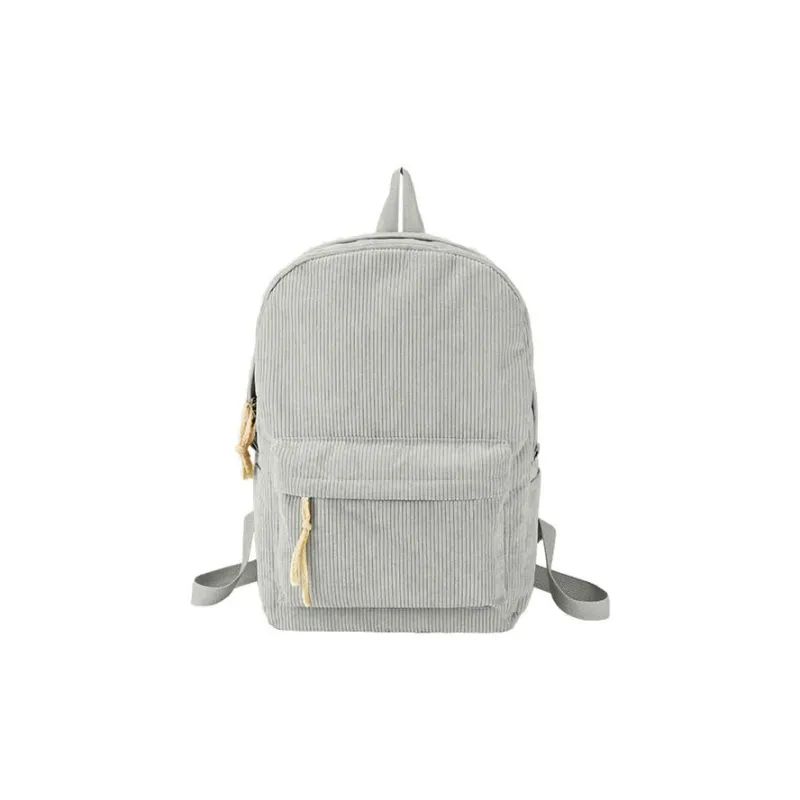 GEERDUN Corduroy Backpack Unisex Ecru, Gray, Black, Ginger Yellow, Green, Blue-4