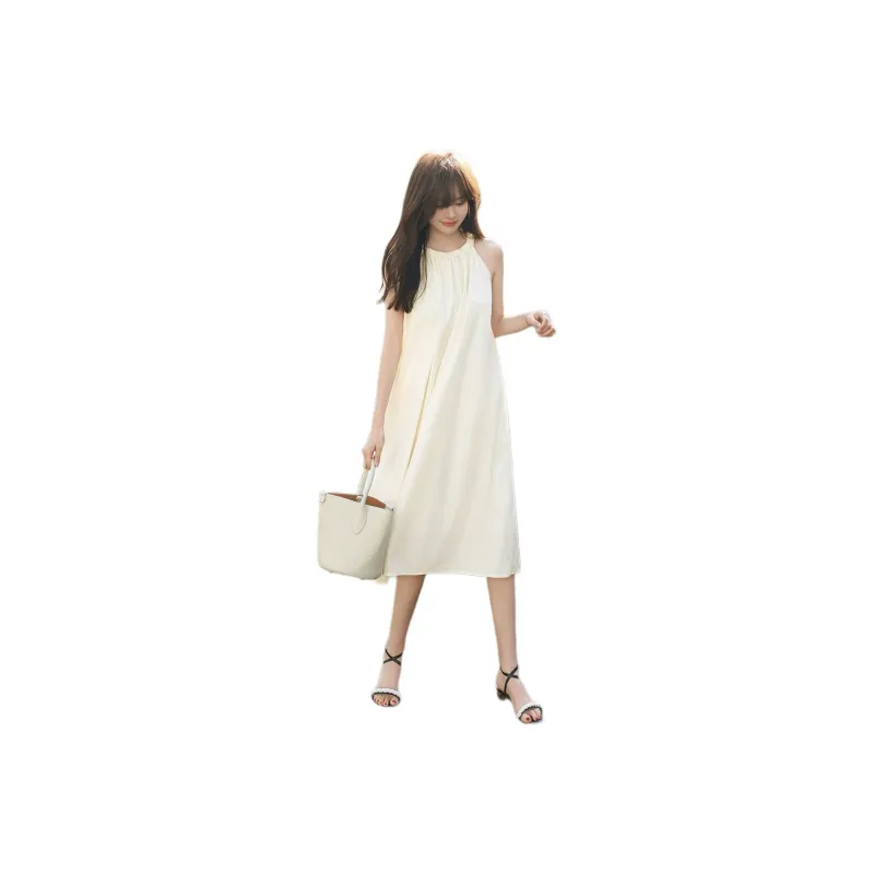 Mt SS24 Sleeveless Dress Women's Ecru-0