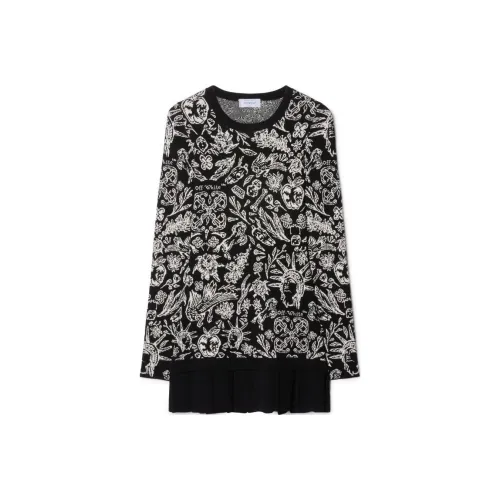 OFF-WHITE Intarsia-knit Pleated Dress