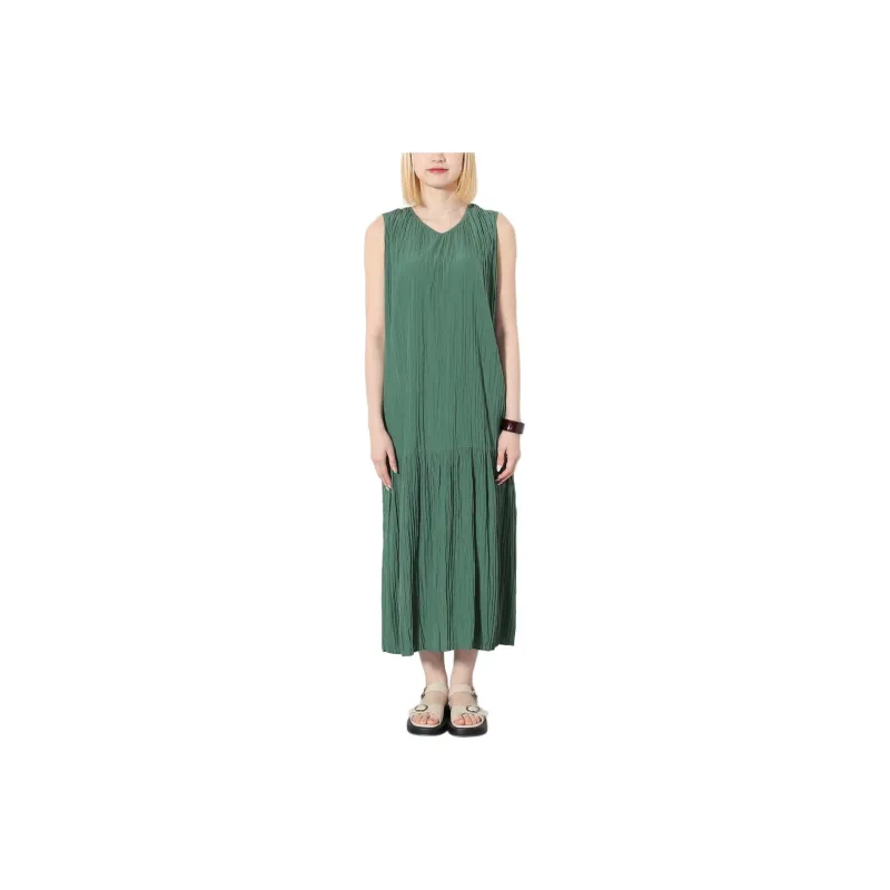 Beams V Neck Washer Dress Sleeveless Dress Women's-6