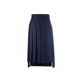 THOM BROWNE Rwb Stripe Pleated Midi Skirt