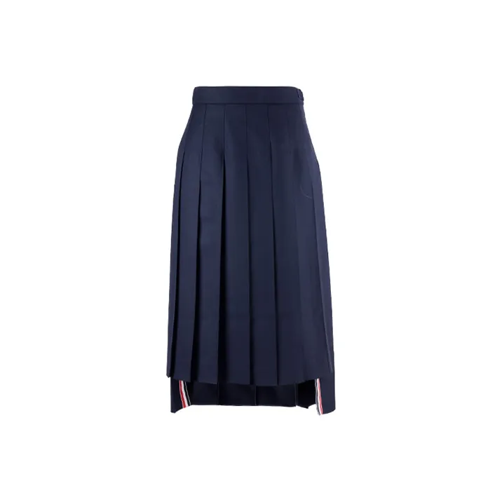 THOM BROWNE Rwb Stripe Pleated Midi Skirt-0