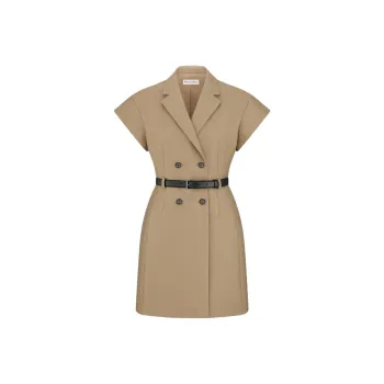 DIOR Short Sleeved Dress Women's Beige