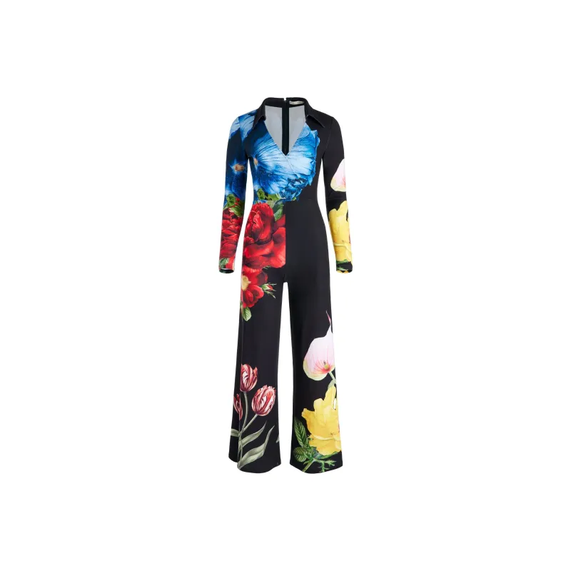 ALICE+OLIVIA Melinda Floral-print Wide-leg Jumpsuit-0
