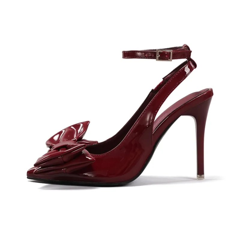 TADSW High Heels Women's Burgundy/Gold/Pink-6