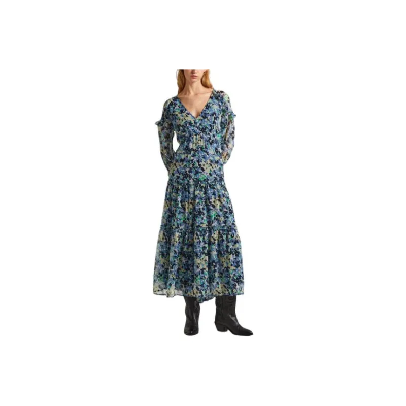 Pepe Jeans Long-Sleeved Dresses Women's Blue-0