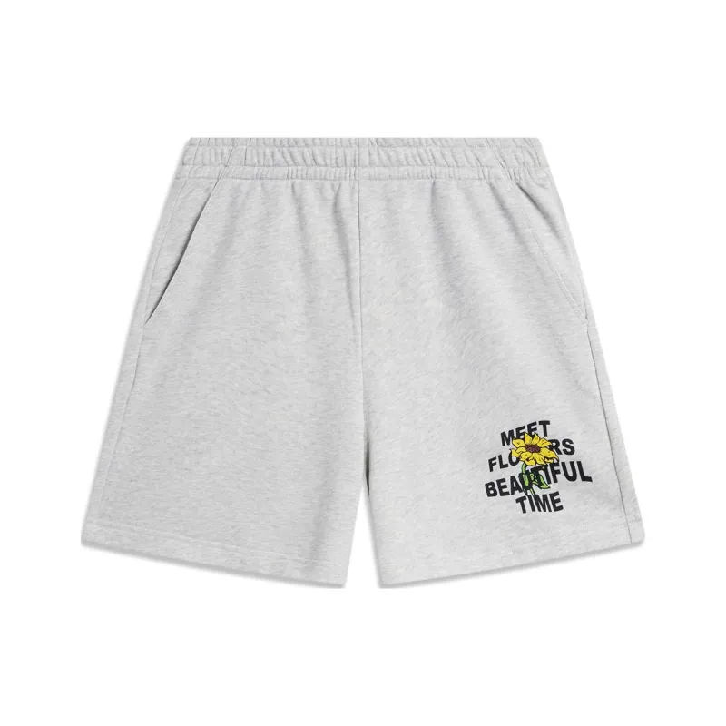 LiNing Sports Fashion Collection Casual Shorts Women's Heather Gray Light Smoke Gray-0