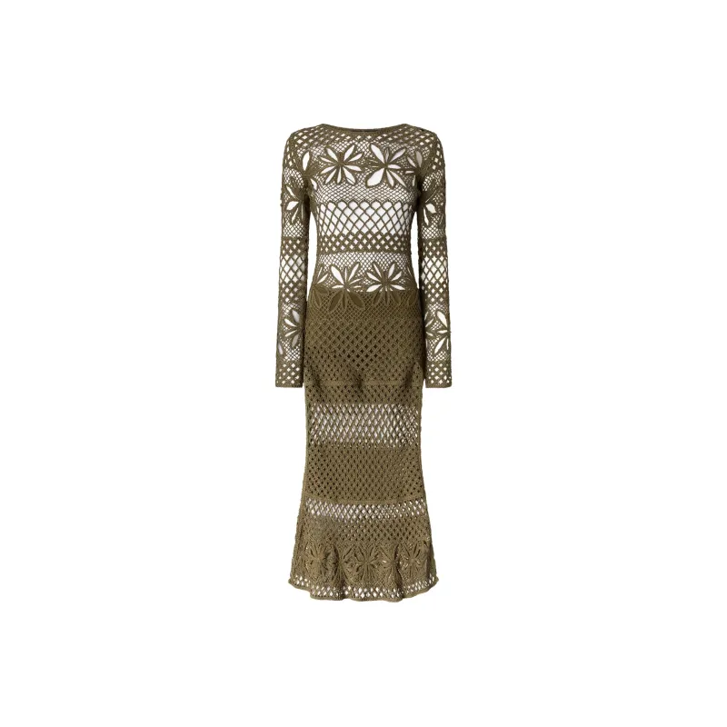 PINKO Tricot Maxi Dress-0