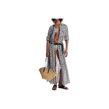 MICHAEL KORS Floral Print Cotton Lawn Shirtdress