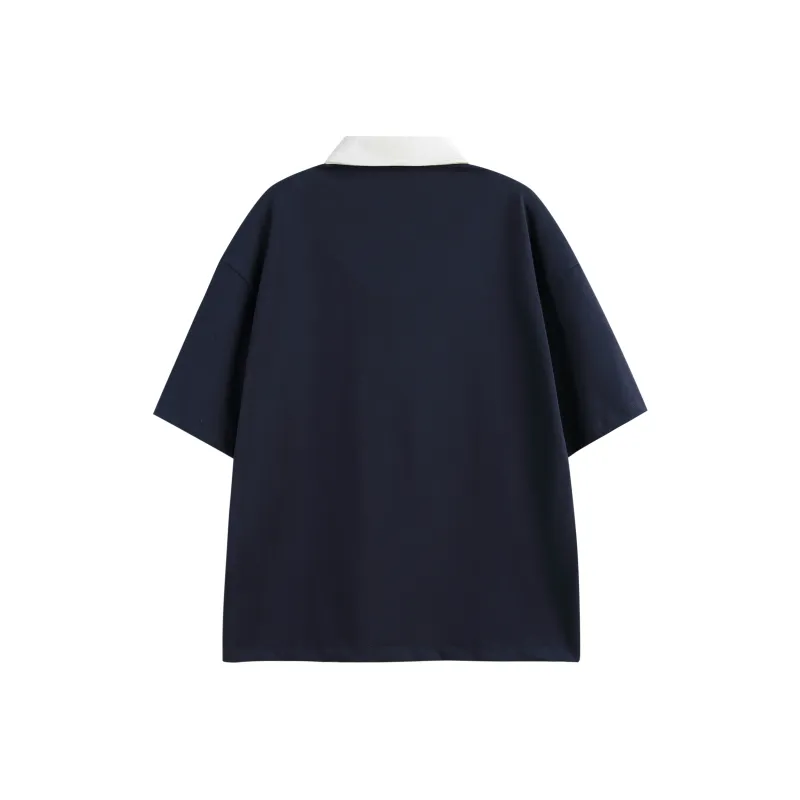Dme T Shirts Unisex Navy Blue-1