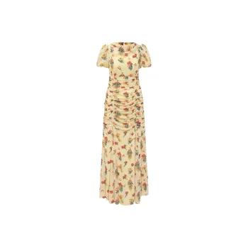De La Vali Floral print Maxi Dress