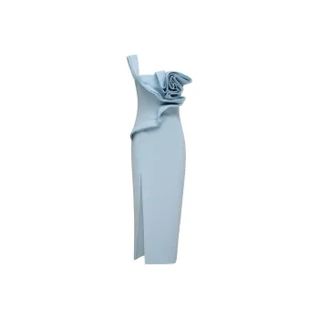 RACHEL GILBERT Wilder Floral-rosette Midi Dress