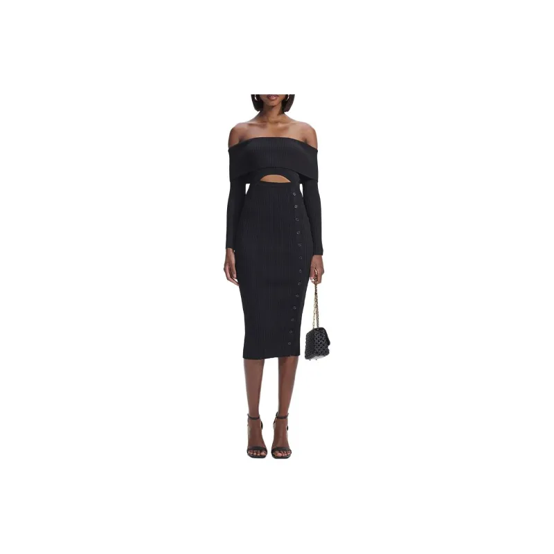 Self portrait Long Sleeved Dresses Women's Black-0