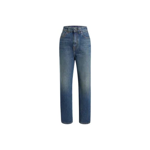 KHAITE High-Waist Cropped Jeans