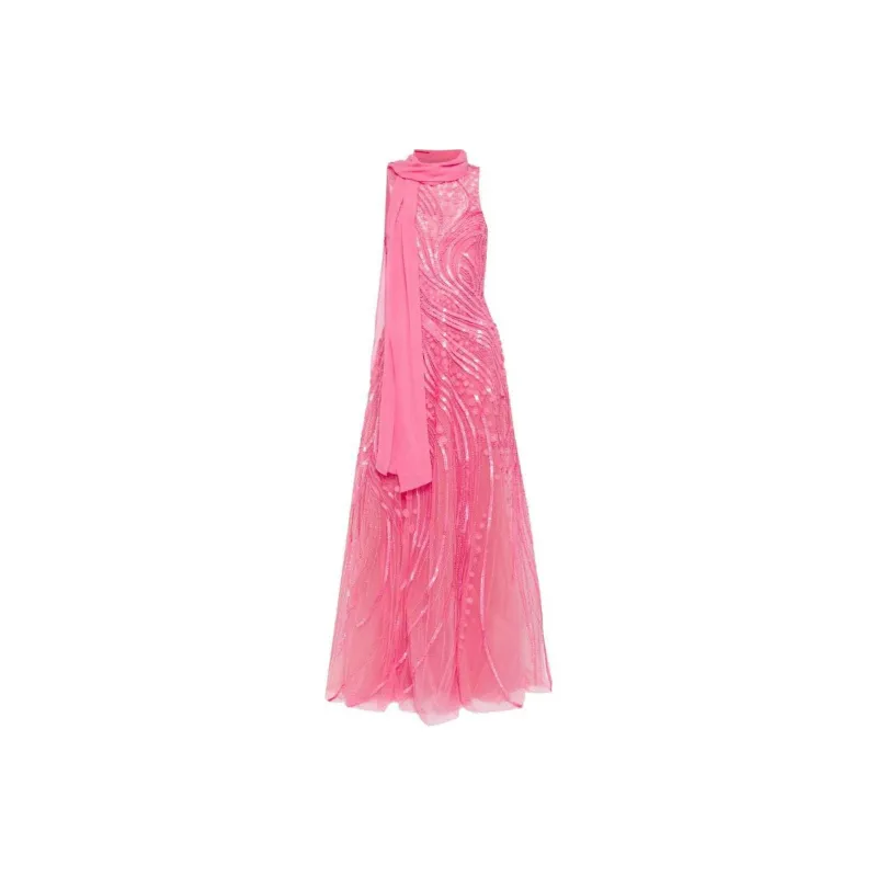 ELIE SAAB Bead-embellished Sleeveless Gown-0