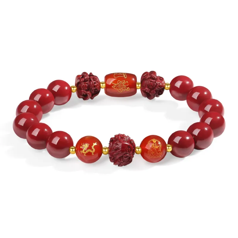ZKY Cinnabar Jade Bracelets Unisex-4