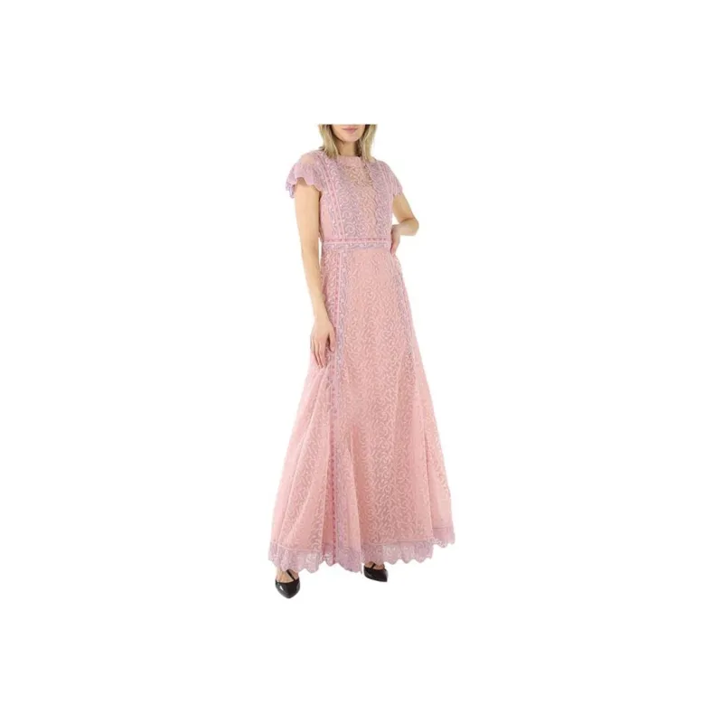 Burberry Short-Sleeved Dresses Women's Light Pink-0
