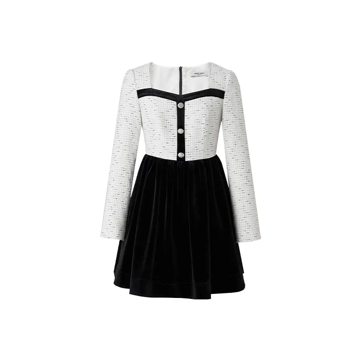 TAMMY TANGS Long Sleeved Dresses Women's Black/White-0