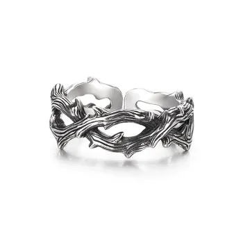 IDEAGEMER 925 Sterling Silver Rings Men's