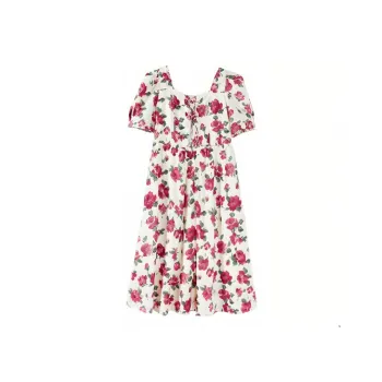 XIANGYING Short-Sleeved Dresses Women's Red