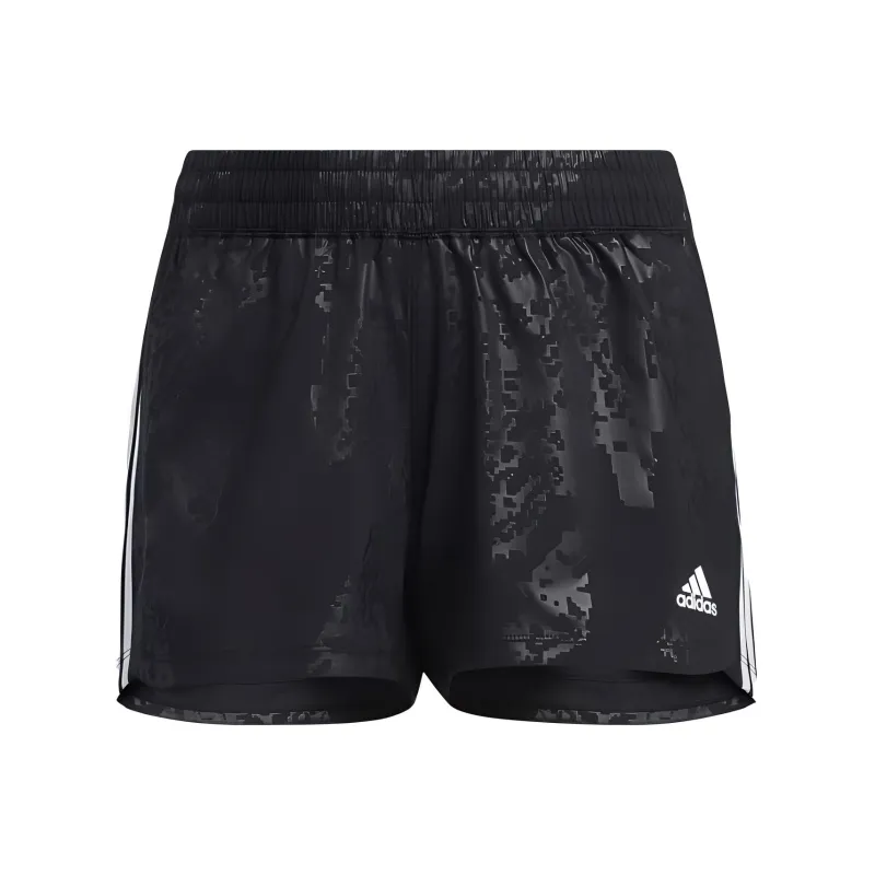 Adidas Pacer 3-Stripes Woven Camo Short Casual Shorts Women's Black-0