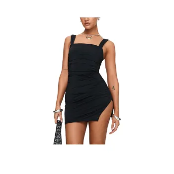 PRINCESS POLLY SHEILA MINI DRESS Slip Dresses Women's BLACK/Black