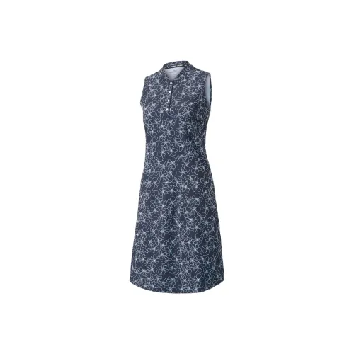 PUMA Island Flower Golf Dress Women's Sleeveless Dress Women's Marine Blue