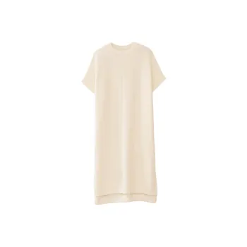 Lauren Manoogian BOUCLE CAFTAN Short-Sleeved Dresses Women's WHITE/White