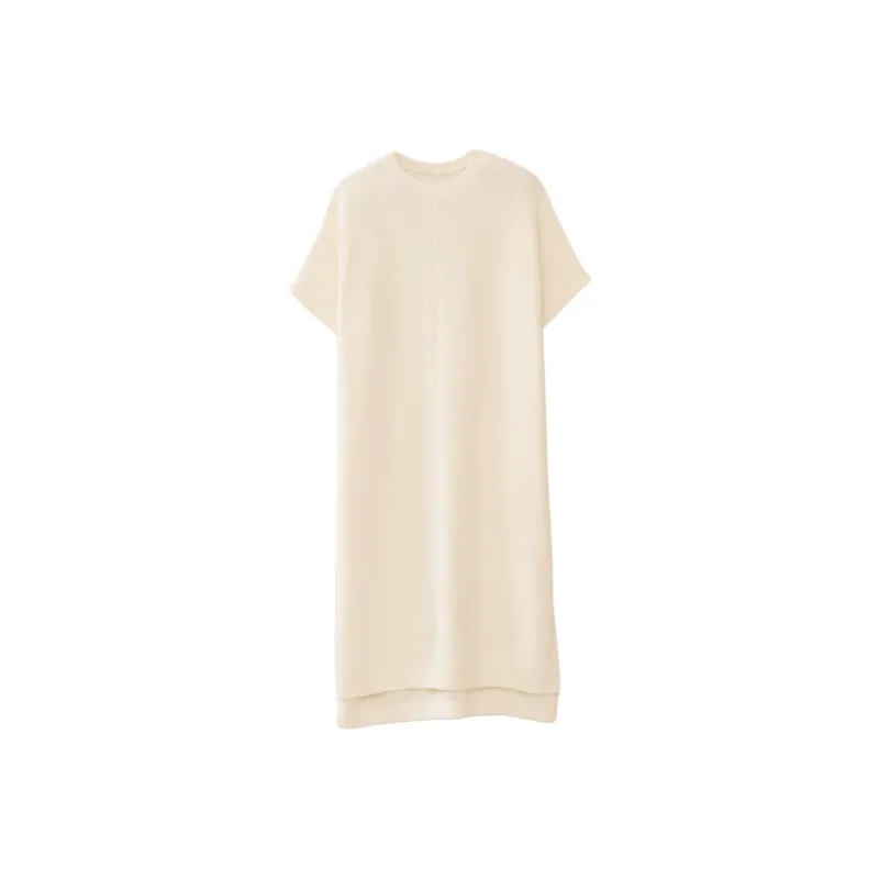 Lauren Manoogian BOUCLE CAFTAN Short-Sleeved Dresses Women's WHITE/White-0