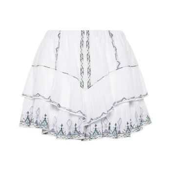 ISABEL MARANT ETOILE Jocadia Organic Cotton Ruffled Shorts