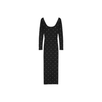 VERSACE Stud Embellished Long Sleeved Maxi Skirt