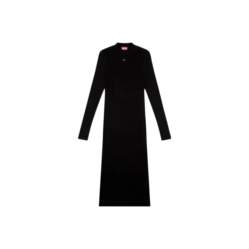 DIESEL D Mokky Ls Microdiv Mock Neck Midi Dress-0