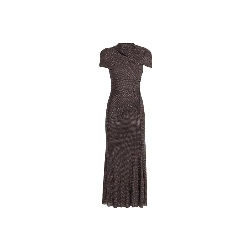 Self portrait Rhinestone Cut out Midi Dress-0