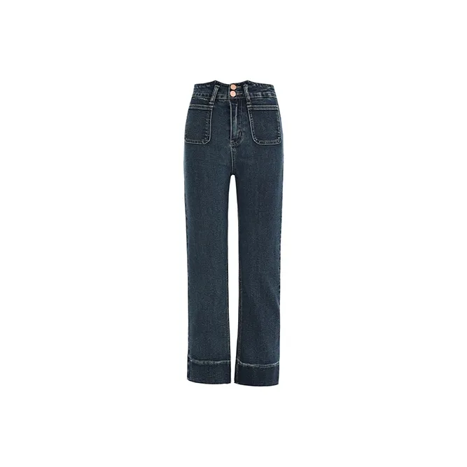 Wen Shan Jeans Women's Nostalgic Blue-0