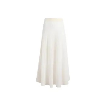 KHAITE Knit Long Skirt Women's Beige