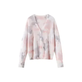 JINJU Knitwear Women's Gray Pink Blush