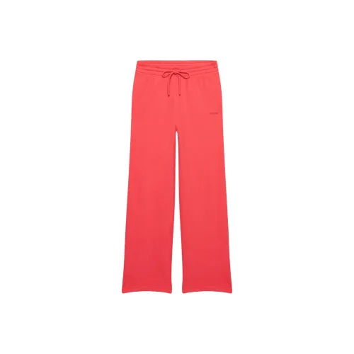ARITZIA Cozy Sweatfleece Boyfriend Wide Sweatpant Knitted Sports Pants Women's Cherry Red/Cherry Red