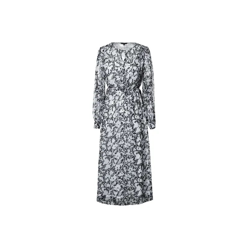 MeetMetro Long Sleeved Dresses Women's Print-0