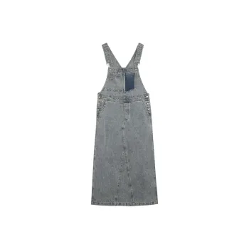 Omont Sleeveless Dress Women's Vintage Denim Light Blue