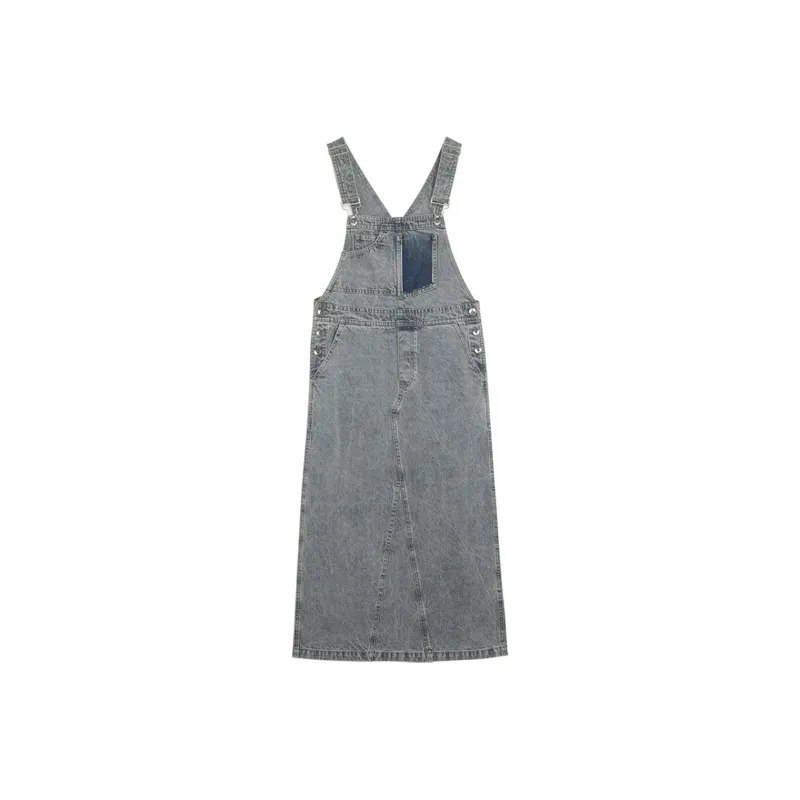 Omont Sleeveless Dress Women's Vintage Denim Light Blue-0