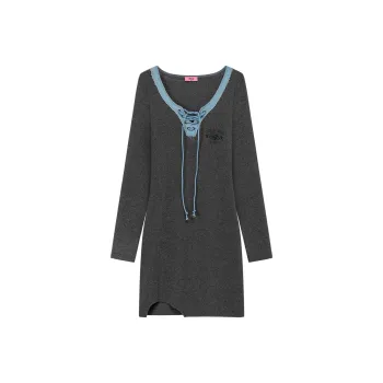 CHUU Long-Sleeved Dresses Women's Dark Heather Gray