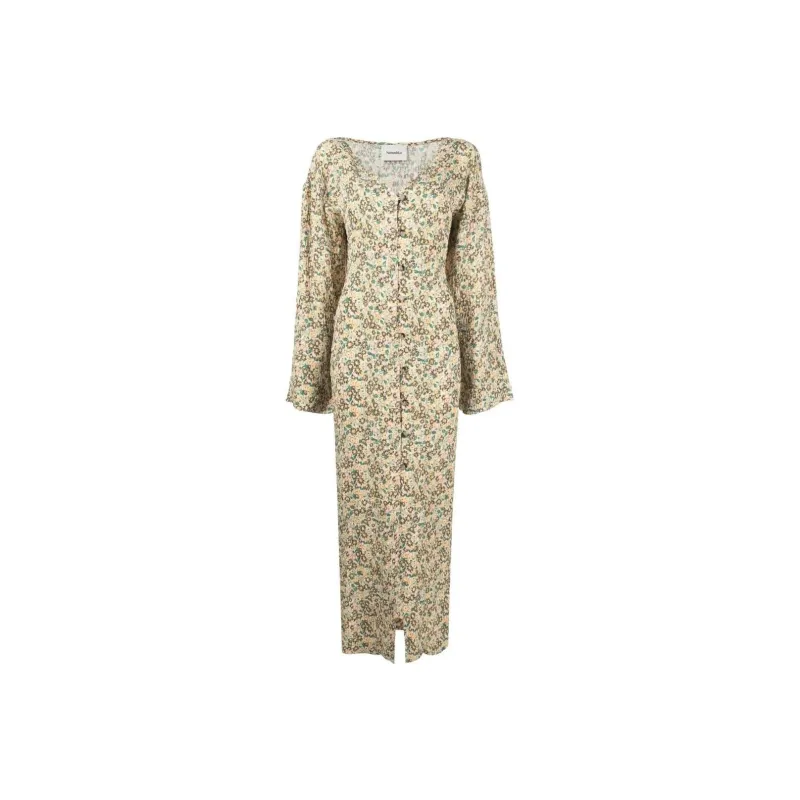 NANUSHKA Floral print Button down Maxi Dress-0