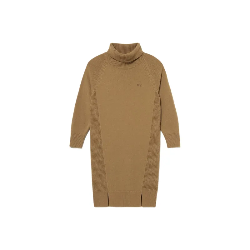 LACOSTE Long Sleeved Dress Women's Brown-0
