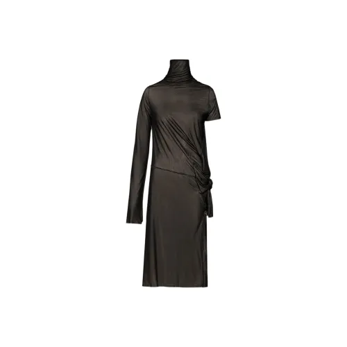 Maison Margiela One Shoulder Semi Sheer Midi Dress