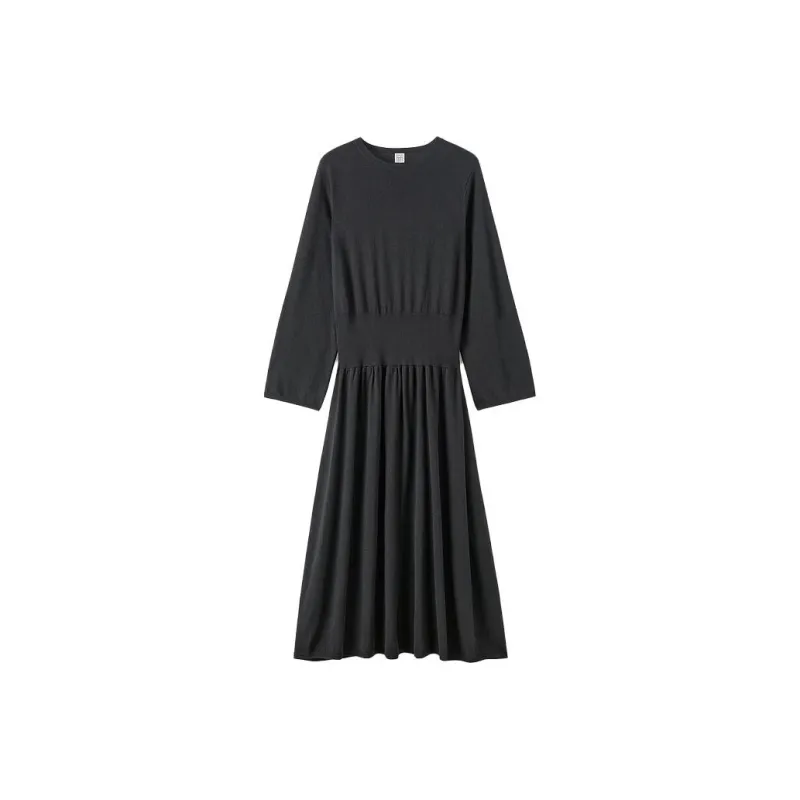 TOTEME Long Sleeved Dresses Women's Dark Heather Gray-0