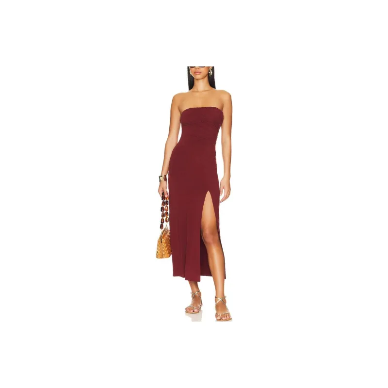 FREE PEOPLE Sleeveless Dress Women's Deep Red-0